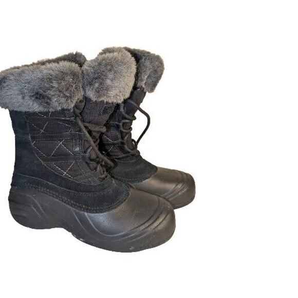 Columbia Sierra Summette II Winter Snow Boots Womens Size 6.5 Black Leather - Picture 1 of 8